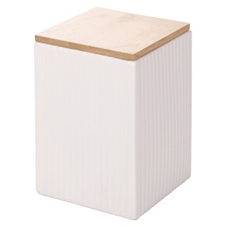 Villa DEste  Σετ 3 βάζα 1080 ml από γκρες με καπάκι από μπαμπού Mod...