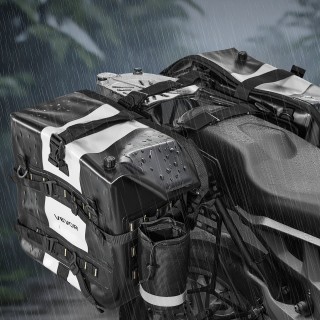 VEVOR Πλευρική Τσάντα Μοτοσυκλέτας 56L, Αδιάβροχη με Αποσπώμενη Εσω...