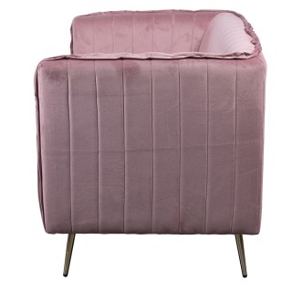 Galileo Ροζ vintage καναπές 2 θέσεων 126x75x82 cm από ξύλο με επένδ...