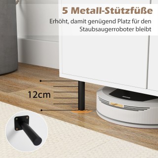 Κομψός Μπουφές με Ρυθμιζόμενα Ράφια και Μεταλλικά Πόδια 106 x 38 x ...