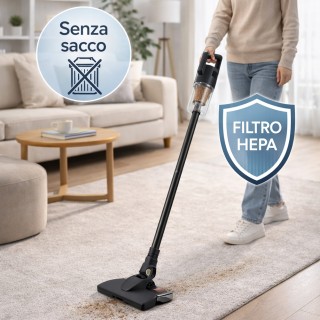 KUMTEL Σκούπα Ηλεκτρική 2 σε 1 Αθόρυβη με Δοχείο 500ml Εξοικονόμηση...