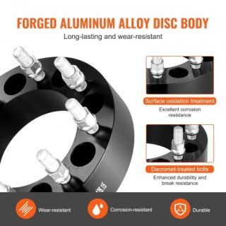 VEVOR Αποστάτες Τροχών 2 8x6.5 8 Λουγ Φορμαρισμένοι 2 Τεμ Μαύροι L... VEVOR Αποστάτες Τροχών 2 8x6.5 8 Λουγ Φορμαρισμένοι 2 Τεμ Μαύροι L...