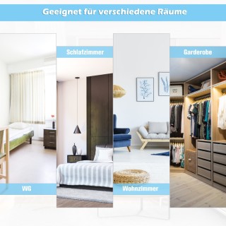 Costway  Πολυλειτουργικός Καθρέφτης Πόρτας/Τοίχου Ολόσωμος με Αντικ...