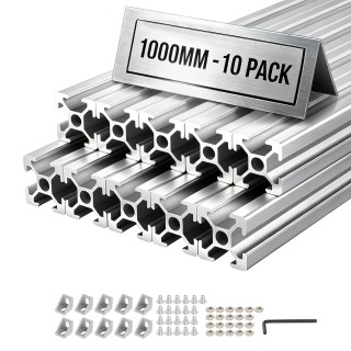 VEVOR Προφίλ Αλουμινίου 2020 T-Slot Anodized 1000 mm Ασημί, Σετ 10 ... VEVOR Προφίλ Αλουμινίου 2020 T-Slot Anodized 1000 mm Ασημί, Σετ 10 ...