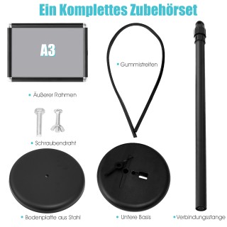 Costway Σετ 2 Ρυθμιζόμενοι Μαύροι Περιστρεφόμενοι Πινακίδες A3 CB10... Costway Σετ 2 Ρυθμιζόμενοι Μαύροι Περιστρεφόμενοι Πινακίδες A3 CB10...