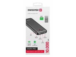 SWISSTEN Φορητός Φορτιστής 1000 mAh Worx Pro, Μαύρος 8595217490642