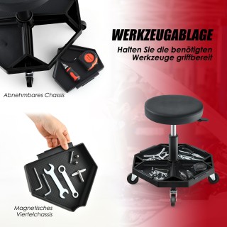 Costway Μαύρο Ρυθμιζόμενο Εργαστηριακό Κάθισμα με Αποθηκευτικό Χώρ... Costway Μαύρο Ρυθμιζόμενο Εργαστηριακό Κάθισμα με Αποθηκευτικό Χώρ...