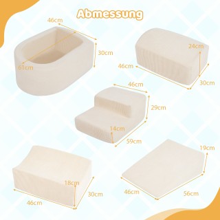 Costway Σετ 5 Τεμαχίων Αφρώδη Οικοδομικά Μπλοκ με Λακκούβα Μπάλας &...