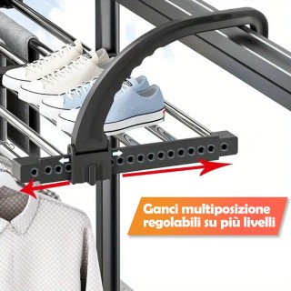 BAKAJI Πτυσσόμενη Αναδιπλούμενη Εξοικονόμησης Χώρου Απλώστρα Ρούχων... BAKAJI Πτυσσόμενη Αναδιπλούμενη Εξοικονόμησης Χώρου Απλώστρα Ρούχων...