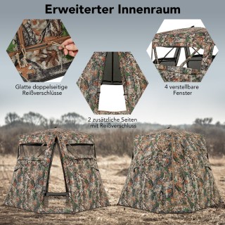 Costway Κυνηγετική Σκηνή Απόκρυψης με Πανοραμική Θέα 360° και Αθόρυ...