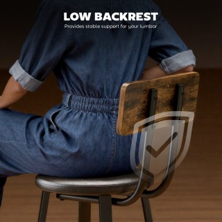 HOMCOM Σετ 2 Σκαμπό Μπαρ Βιομηχανικού Στυλ με Πλάτη, Κάθισμα από Συ... HOMCOM Σετ 2 Σκαμπό Μπαρ Βιομηχανικού Στυλ με Πλάτη, Κάθισμα από Συ...