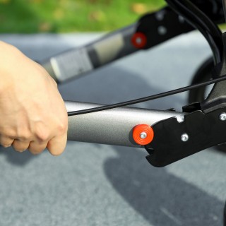 HOMCOM  Πτυσσόμενο Περπατούρα από Αλουμίνιο με Ρυθμιζόμενο Ύψος και...