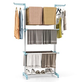 Costway Πτυσσόμενη Απλώστρα Ρούχων 4 Επιπέδων 127 x 63 x 171 cm με ...