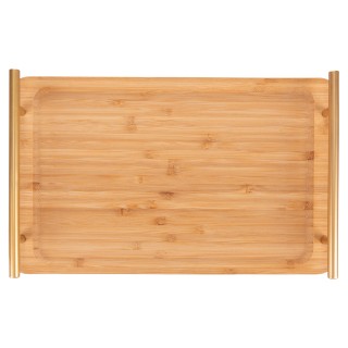 Villa DEste  Ορθογώνιος δίσκος 33x20 cm σε μπαμπού με χρυσές λαβές ...
