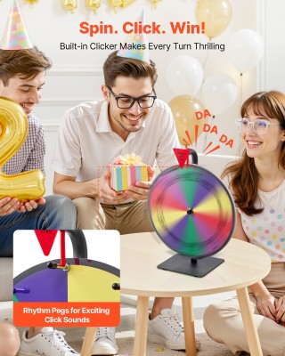 VEVOR Τροχός Τύχης 305 mm με Βάση και 10 Θέσεις, για Εκδηλώσεις και...