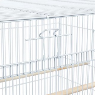 BAKAJI  Λευκό Κλουβί Πουλιών για Πτηνά Παπαγάλους 2 Ταΐστρες 77.5x4...