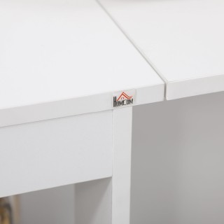 Σετ κουζίνας HOMCOM 5 τεμαχίων, Πτυσσόμενο τραπέζι με 2 ράφια και 4... Σετ κουζίνας HOMCOM 5 τεμαχίων, Πτυσσόμενο τραπέζι με 2 ράφια και 4...