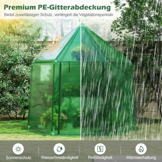 Costway  Πολύπτυχο Θερμοκήπιο με Αδιάβροχη PE Κάλυψη & Ρολό Πόρτας ...