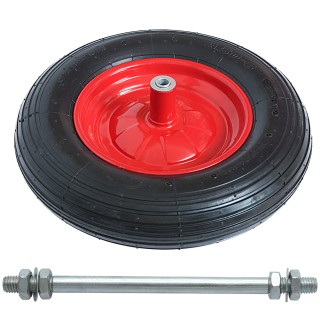 BAKAJI  Πνευματικός τροχός για καρότσι 38cm Καουτσούκ 3.50-8 Μοντέλ...