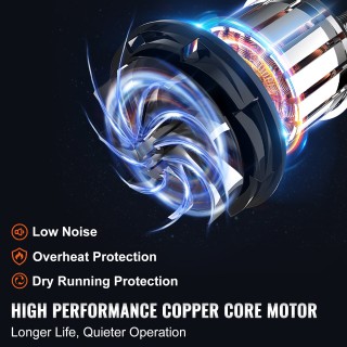 VEVOR Φορητή Αντλία Μακρητήρα  για RV, 12V, 12 GPM, Γρήγορης Απελευ...