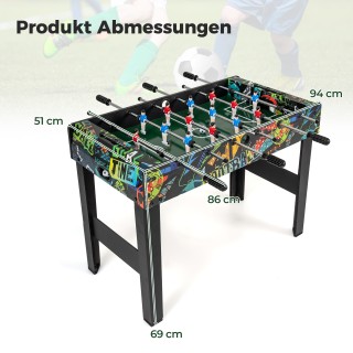 Costway Διπλό Μίνι Ποδοσφαιρικό Τραπέζι με Αφαιρούμενα Πόδιαμε 2 Μπ...