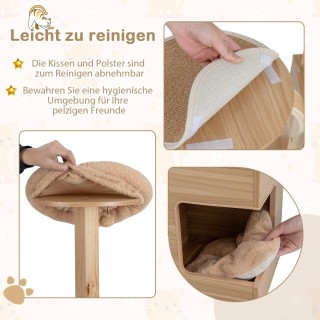 Costway Ξύλινος Πύργος Γάτας με Πολλαπλά Επίπεδα και Μαξιλάρια Moh... Costway Ξύλινος Πύργος Γάτας με Πολλαπλά Επίπεδα και Μαξιλάρια Moh...