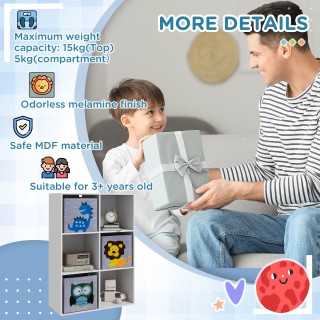 ZONEKIZ Ράφι παιχνιδιών για παιδιά 3+ ετών με 6 κύβους, σε MDF και ... ZONEKIZ Ράφι παιχνιδιών για παιδιά 3+ ετών με 6 κύβους, σε MDF και ...