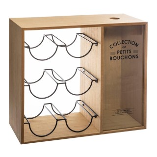 Atmosphera Κάβα Ξύλινη 6 θέσεων με Μεταλλικό Σταντ και Δοχείο για Φ...