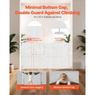 VEVOR Πτυσσόμενη Παιδική Πόρτα 870mm Ύψος 1400mm Πλάτος Λευκή WZSSM... VEVOR Πτυσσόμενη Παιδική Πόρτα 870mm Ύψος 1400mm Πλάτος Λευκή WZSSM...