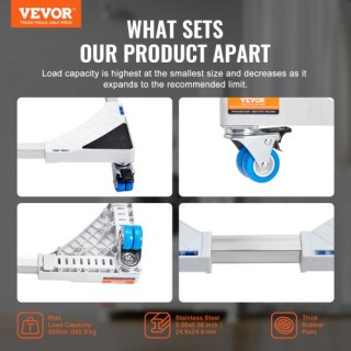 Ρυθμιζόμενη Βάση Ψυγείου/Πλυντηρίου VEVOR με Ρόδες  XYJDZKSSZJDJE21...