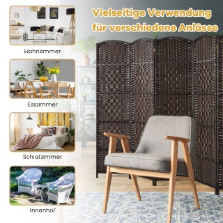 Costway Αναδιπλούμενο Διαχωριστικό Δωματίου 180 x 1,5 x 270,5 cm με...