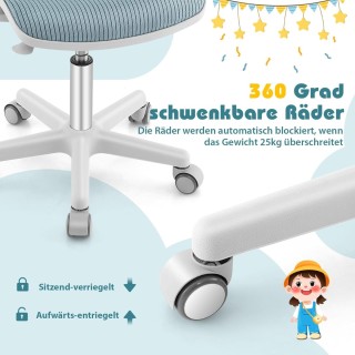 Costway Παιδική Καρέκλα Γραφείου με Ρυθμιζόμενο Ύψος Καθίσματος 43-... Costway Παιδική Καρέκλα Γραφείου με Ρυθμιζόμενο Ύψος Καθίσματος 43-...