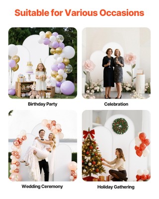 VEVOR Σετ 3 Μεταλλικών Χρυσών Αψίδων: Επιφάνειες 1.8/1.5/1.2μ – Στα...