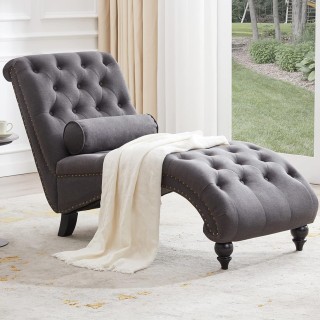 Shally Dogan Πολυθρόνα Chaise Lounge σε Γκρι Ύφασμα Εργονομική Ξαπ... Shally Dogan Πολυθρόνα Chaise Lounge σε Γκρι Ύφασμα Εργονομική Ξαπ...