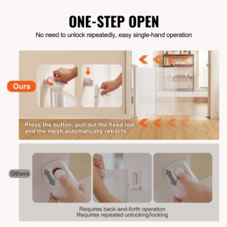 Πτυσσόμενη Παιδική Πόρτα VEVOR, 34.2 Ύψος, 60 Πλάτος, Λευκή WZSSMB... Πτυσσόμενη Παιδική Πόρτα VEVOR, 34.2 Ύψος, 60 Πλάτος, Λευκή WZSSMB...