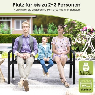 Costway Μεταλλικό Παγκάκι Κήπου για 2 Άτομα με Πλάτη και Μπράτσα, Μ... Costway Μεταλλικό Παγκάκι Κήπου για 2 Άτομα με Πλάτη και Μπράτσα, Μ...