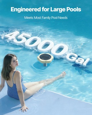 VEVOR Ηλιακός Ιονιστής Πισίνας, Χαλκός έως 170343 L, Αυτόματος Καθα...
