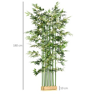 HOMCOM Υψηλή Τεχνητή Φυλή Μπαμπού 180 cm με 1640 Φύλλα και Βάση από... HOMCOM Υψηλή Τεχνητή Φυλή Μπαμπού 180 cm με 1640 Φύλλα και Βάση από...