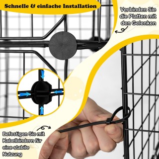 Costway Μεγάλο τριώροφο κλουβί γάτας με αιώρα, σκάλες, πόρτες και π...