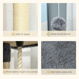 Δέντρο Γάτας / Ονυχοδρόμιο με Καλαθάκια και Σπιτάκια  60x60x200cm -...