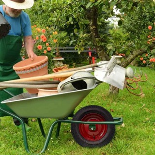 BAKAJI Ρόδα Πνευματική για Καρότσι 35 εκ Λάστιχο 3.50-8 + Συμπεριλα...