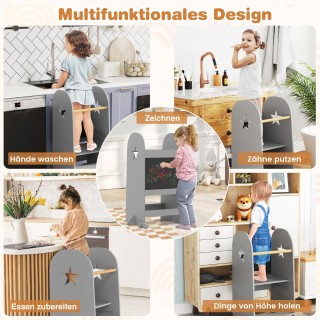 Costway Παιδικός Πύργος Μάθησης με Ρυθμιζόμενο Ύψος και Διπλής Όψης... Costway Παιδικός Πύργος Μάθησης με Ρυθμιζόμενο Ύψος και Διπλής Όψης...