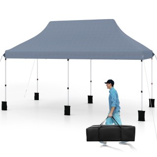 Costway Γκρι Πτυσσόμενο Σκηνικό Pop-up 300 x 600 cm με Τσάντα Μεταφ... Costway Γκρι Πτυσσόμενο Σκηνικό Pop-up 300 x 600 cm με Τσάντα Μεταφ...