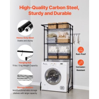 VEVOR Ράφι Αποθήκευσης Πλυντηρίου Μαύρο 3 Επιπέδων LDXYJZJTJKDPT81A... VEVOR Ράφι Αποθήκευσης Πλυντηρίου Μαύρο 3 Επιπέδων LDXYJZJTJKDPT81A...