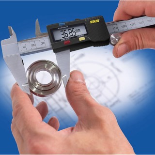 KINZO Ψηφιακό Παχύμετρο με Οθόνη LCD και Θήκη, 15 cm, Ανοξείδωτο Ατ...