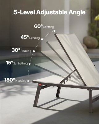 Ξαπλώστρα Αλουμινίου με Βάρος 181kg, 1110 x 595 x 105 mm Ρυθμιζόμεν...