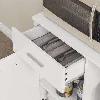 HOMCOM Κινητή Ξύλινη Ντουλάπα με Συρτάρι, 4 Ντουλάπια και 3 Ανοιχτά... HOMCOM Κινητή Ξύλινη Ντουλάπα με Συρτάρι, 4 Ντουλάπια και 3 Ανοιχτά...