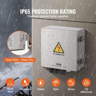 Κουτί Συνδυασμού Ηλιακών 4 Σειρών VEVOR 10A IP65  GFHLX4HL10ASCPG1OY3