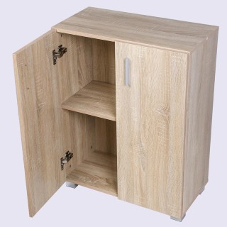 BAKAJI  Κινητό ντουλάπι με διπλή πόρτα 2 ράφια ντουλάπι κουζίνας μπ...