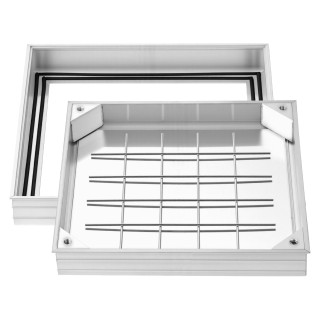 VEVOR Κάλυμμα Φρεατίου με Πλαίσιο, 400 x 400mm Αόρατο Καλυπτήριο Βό...